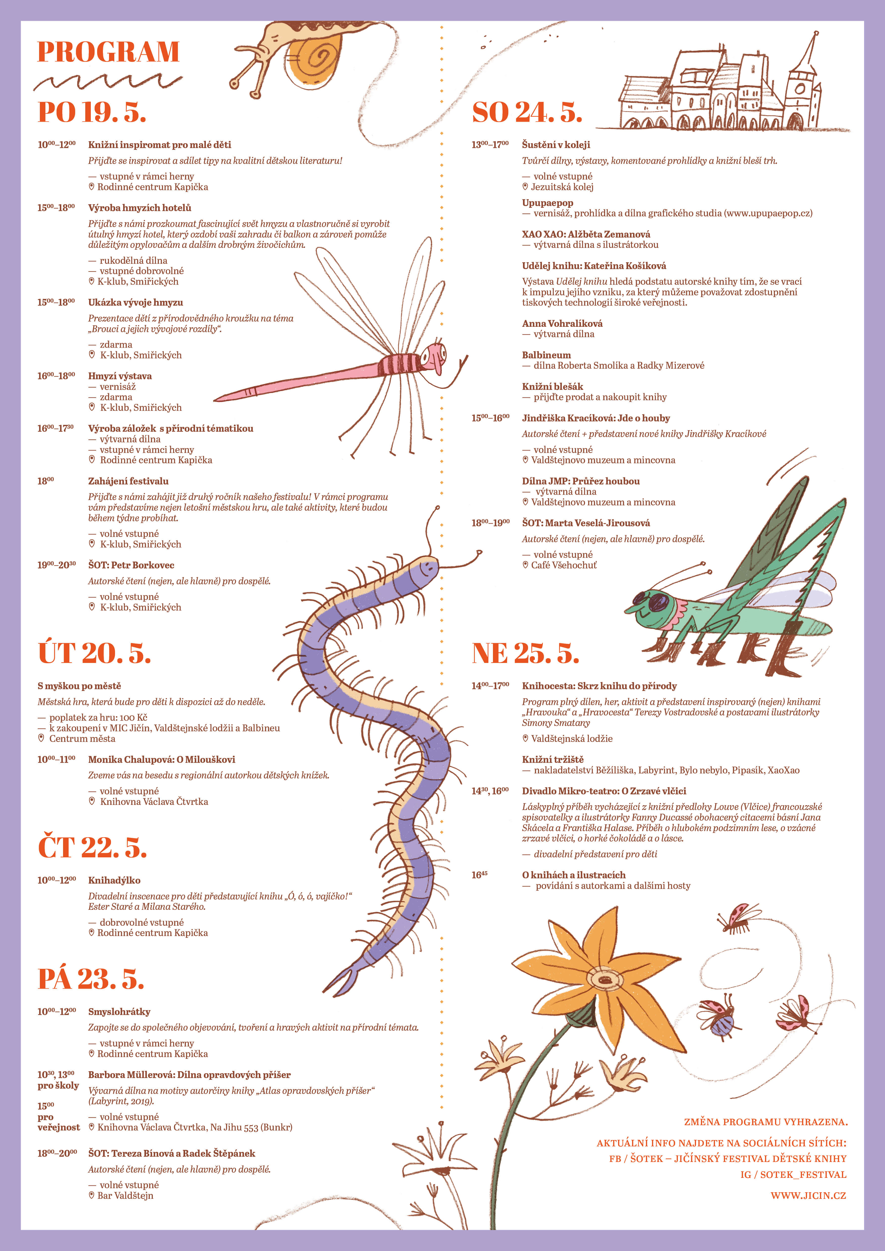 Program festivalu Šotek